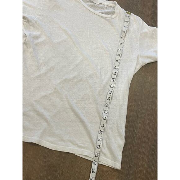 MOTHER White Rowdy Scoop Neck Cotton/Linen Tee T-Shirt Women's size XS - Picture 10 of 10